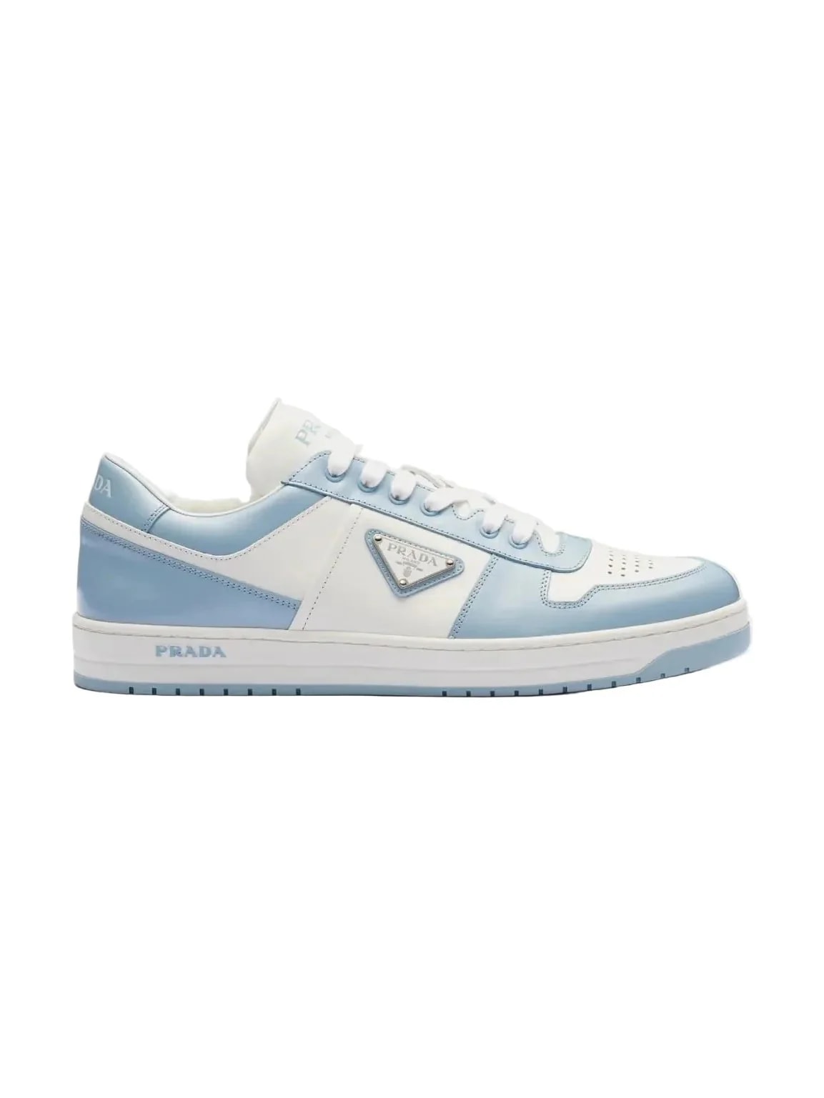 PRADA CLASSIC LOW LOGO LIGHT BLUE SNEAKERS