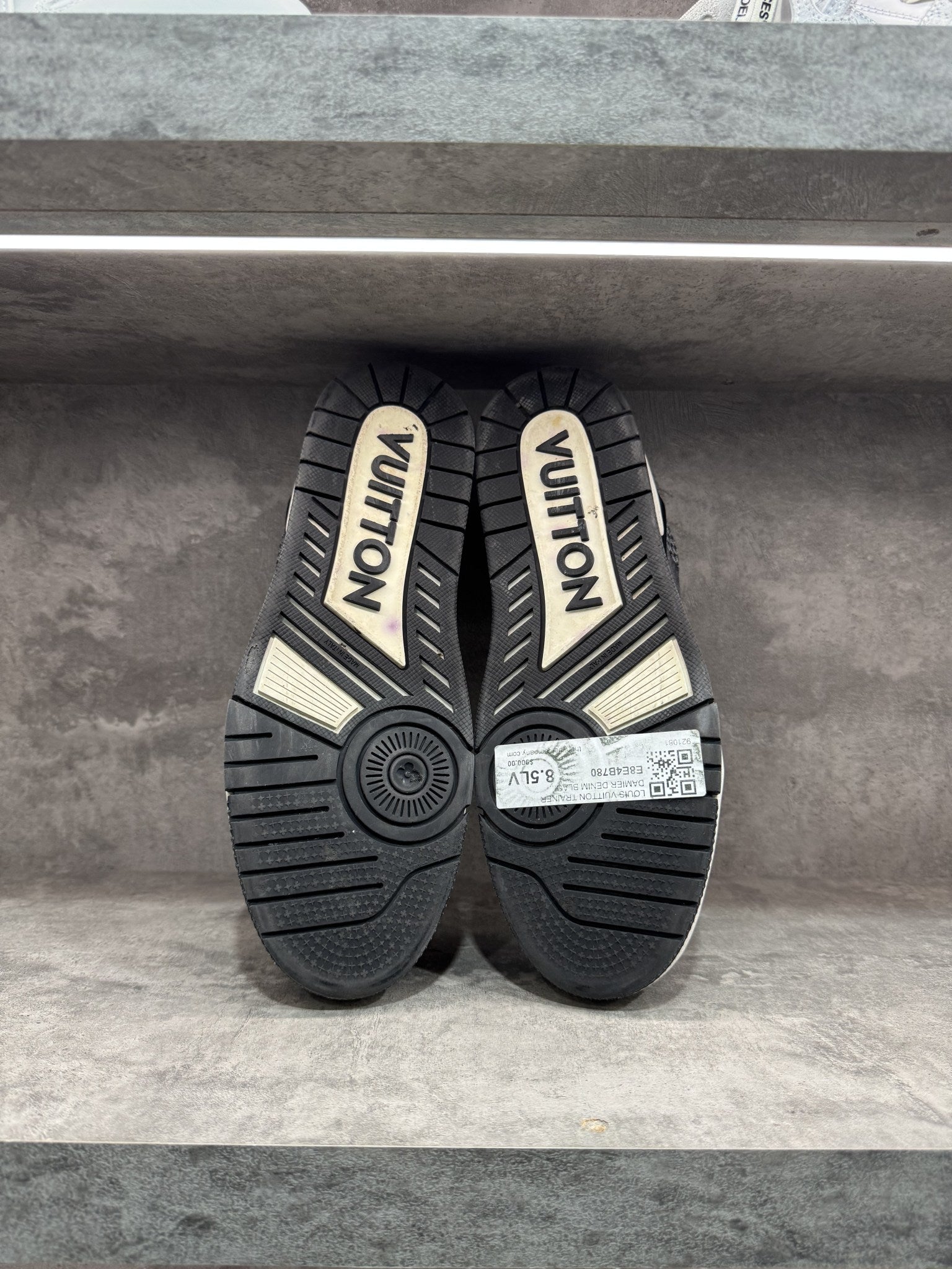 LOUIS VUITTON TRAINER DAMIER DENIM BLACK SNEAKERS