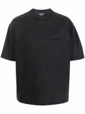 BALENCIAGA BOLD EMBROIDERED BLACK T-SHIRT