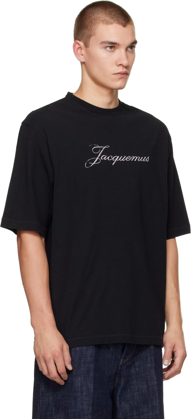 JACQUEMUS LOGO PRINTED T-SHIRT BLACK