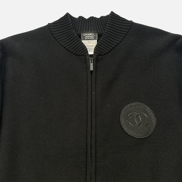 CHANEL DOUBLE C MINI LOGO BLACK JACKET