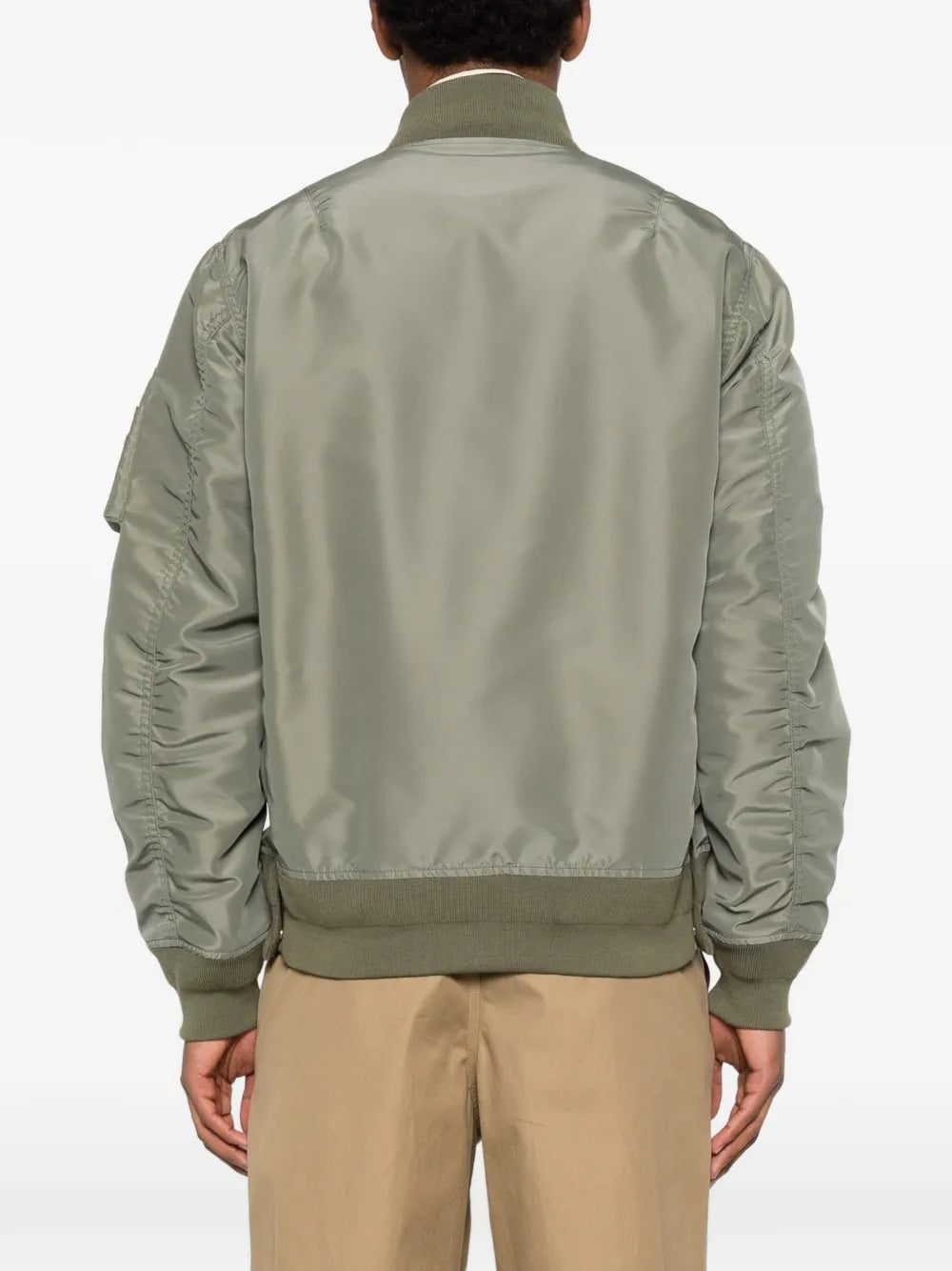 SACAI ZIP BOMBER JACKET GREEN