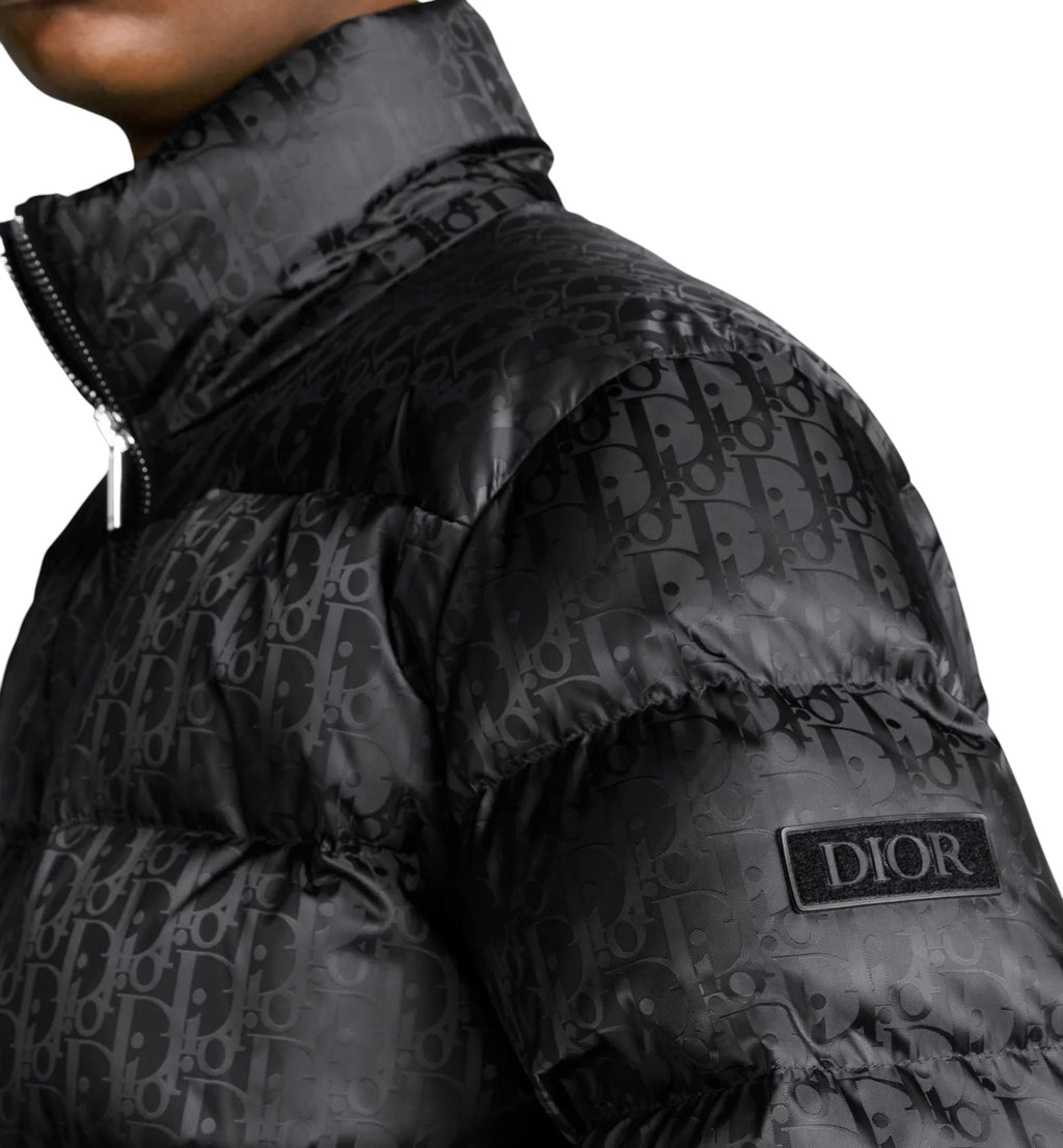 DIOR OBLIQUE DOWN PUFFER JACKET BLACK