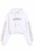 OFF WHITE FLOWER DIAGS HOODIE WHITE