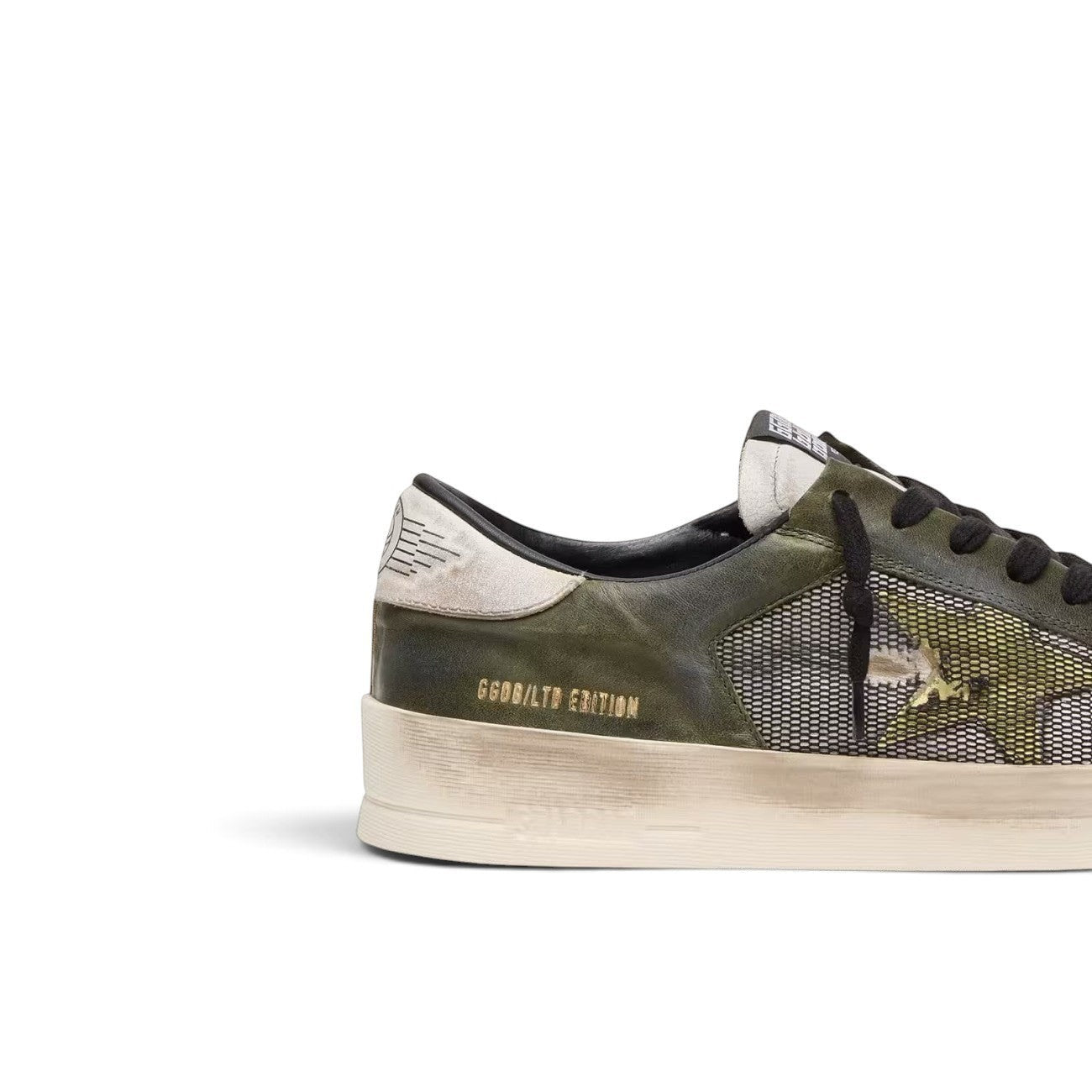 GOLDEN GOOSE STARDAN UNDER NET STAR OLIVE