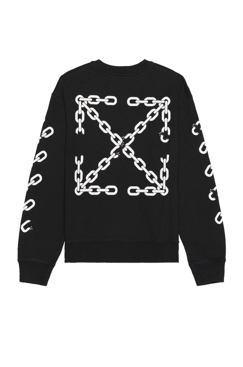 OFF WHITE CHAIN ARROW CREWNECK BLACK