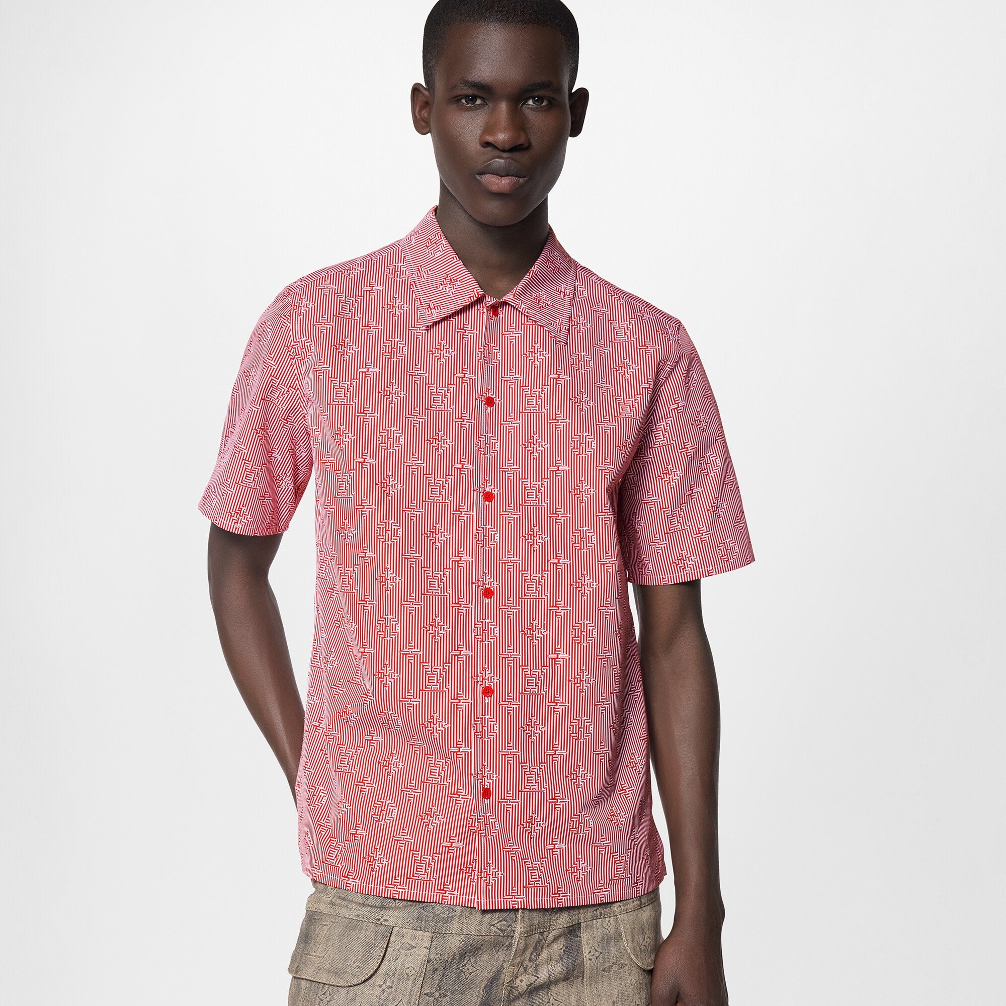 LOUIS VUITTON ILLUSION RED SHIRT