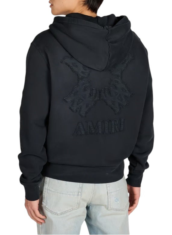 AMIRI QUAD BLACK ON BLACK ZIP UP