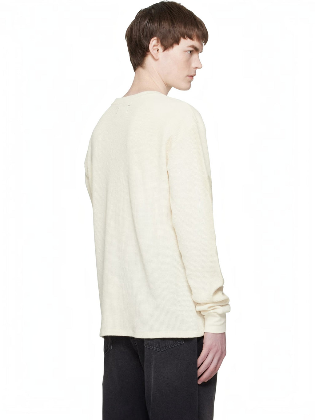 AMIRI WHITE BONES THERMAL LONG SLEEVE T-SHIRT