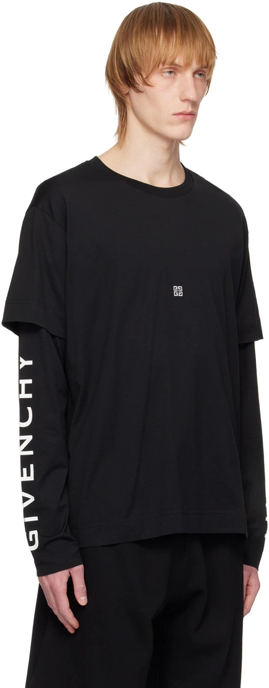 GIVENCHY 4G BASIC BLACK LOGO LONGSLEVE