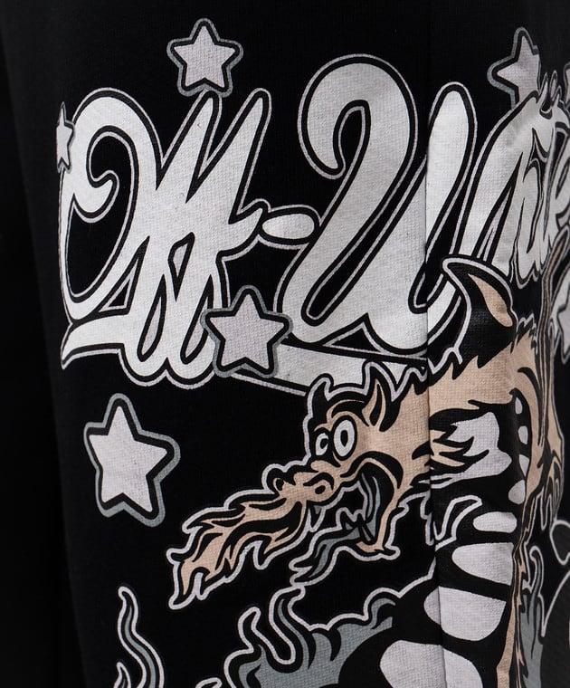 OFF WHITE DRAGON SWEATPANTS BLACK GREY