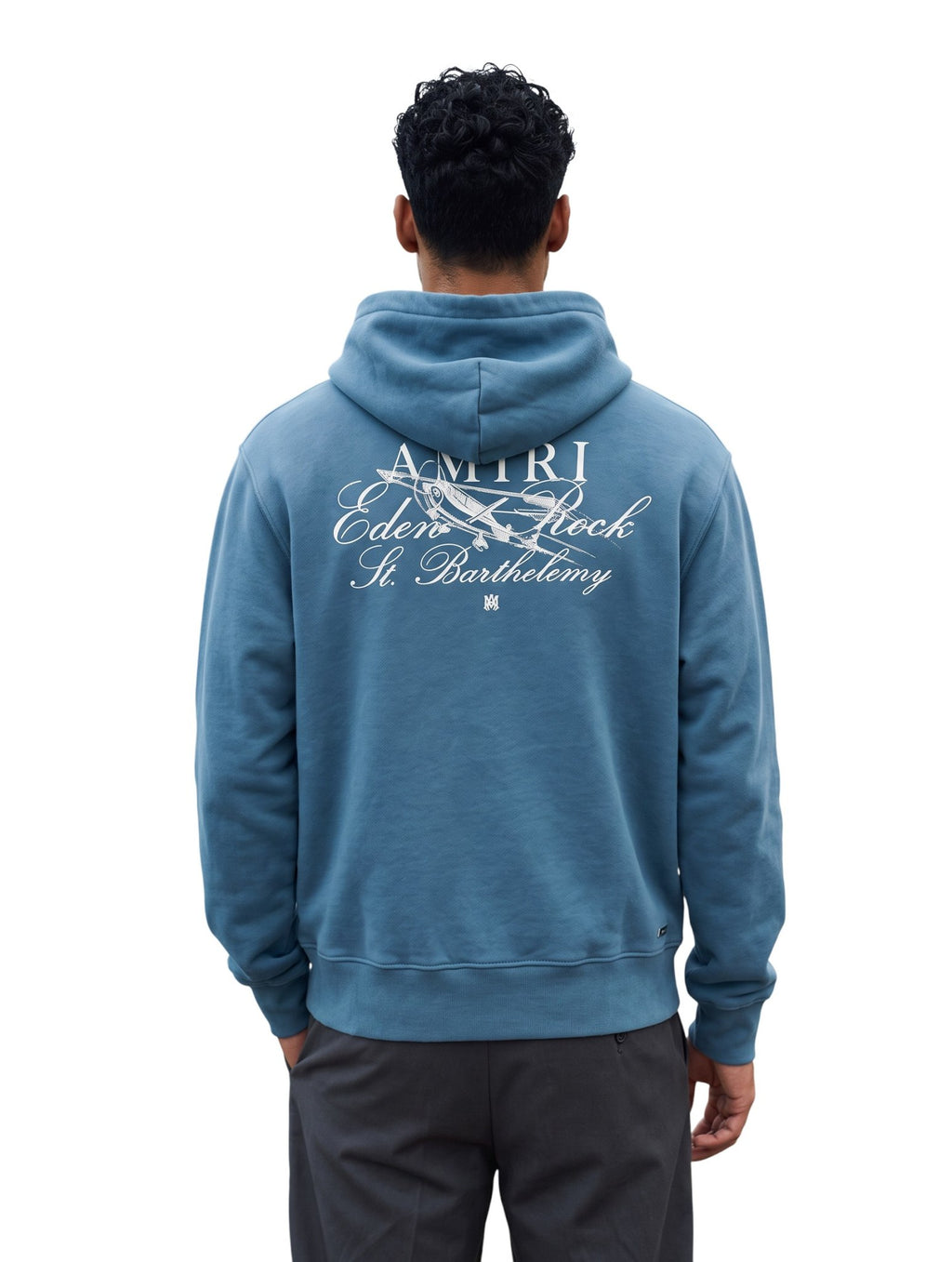 AMIRI EDEN ROCK BLUE & WHITE ST. BARTHELEMY HOODIE