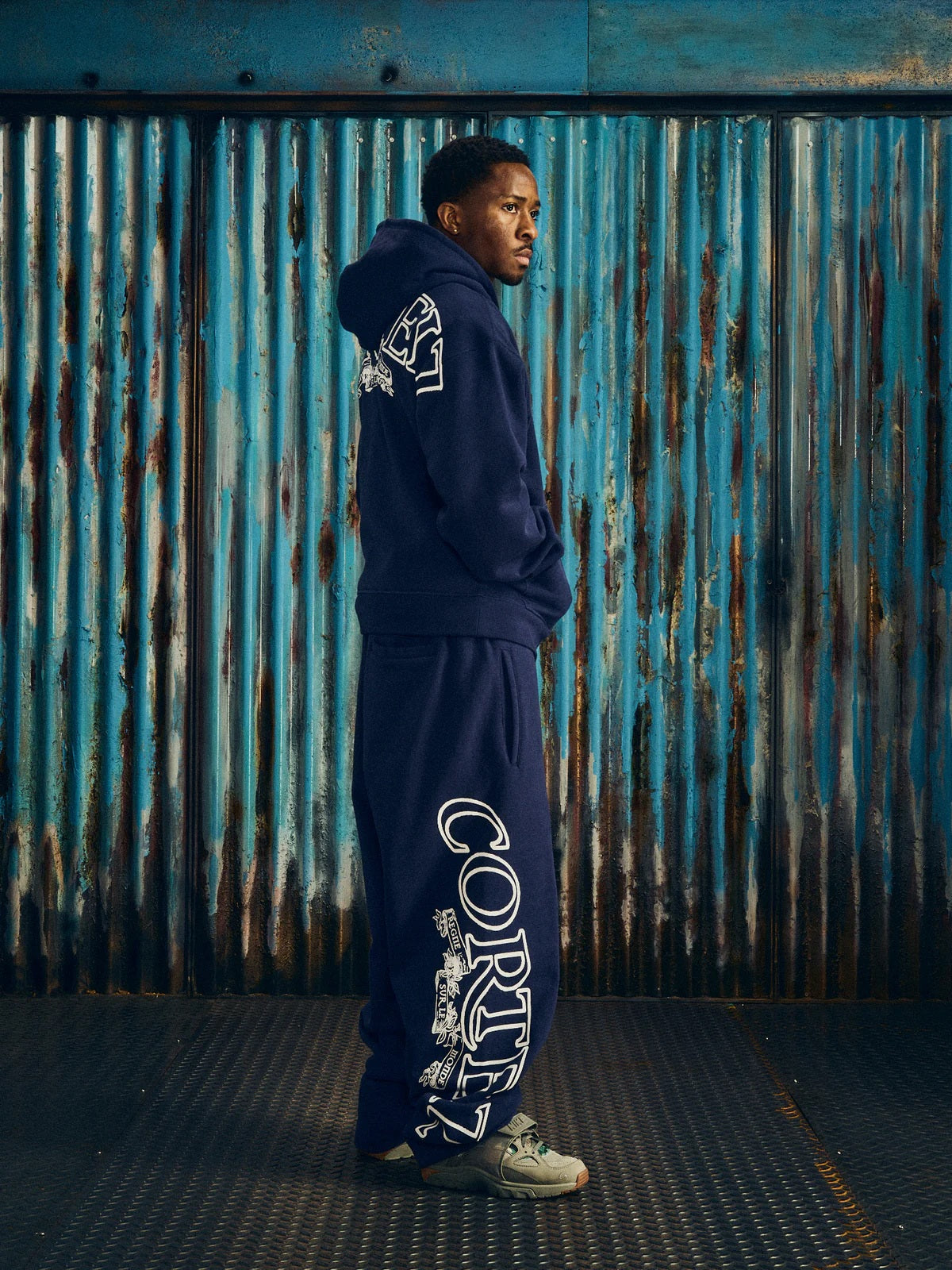 CORTEIZ SUPERIOR ROYALE NAVY OPEN HEM SWEATPANTS
