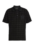 AMIRI MA QUAD TOWELING POLO BLACK