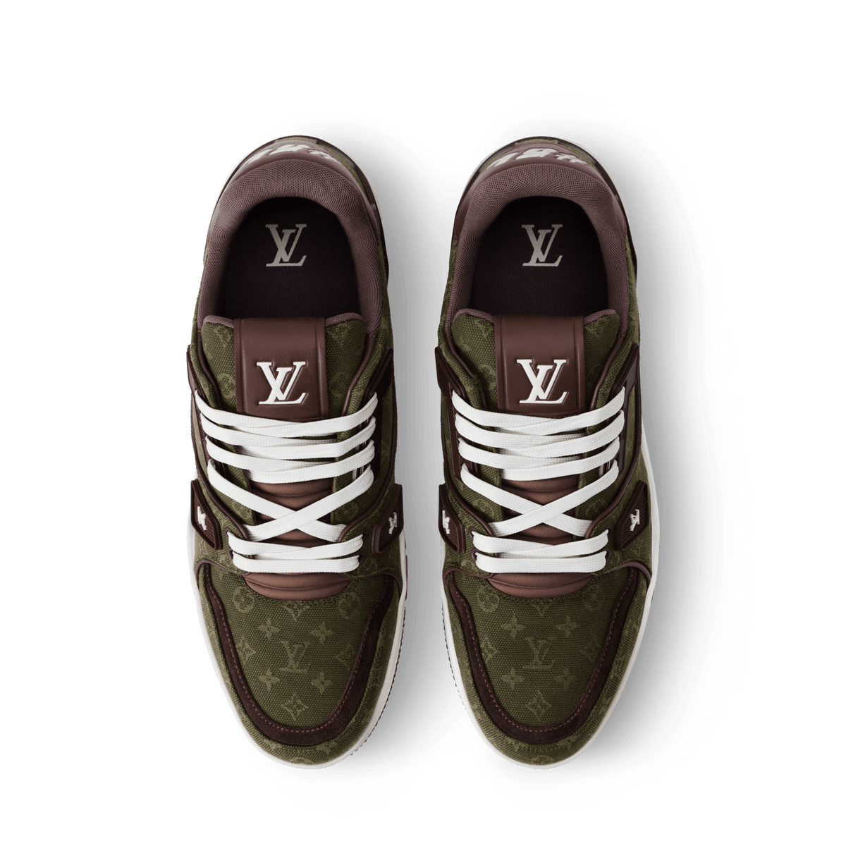 LOUIS VUITTON TRAINER GREEN BURGUNDY