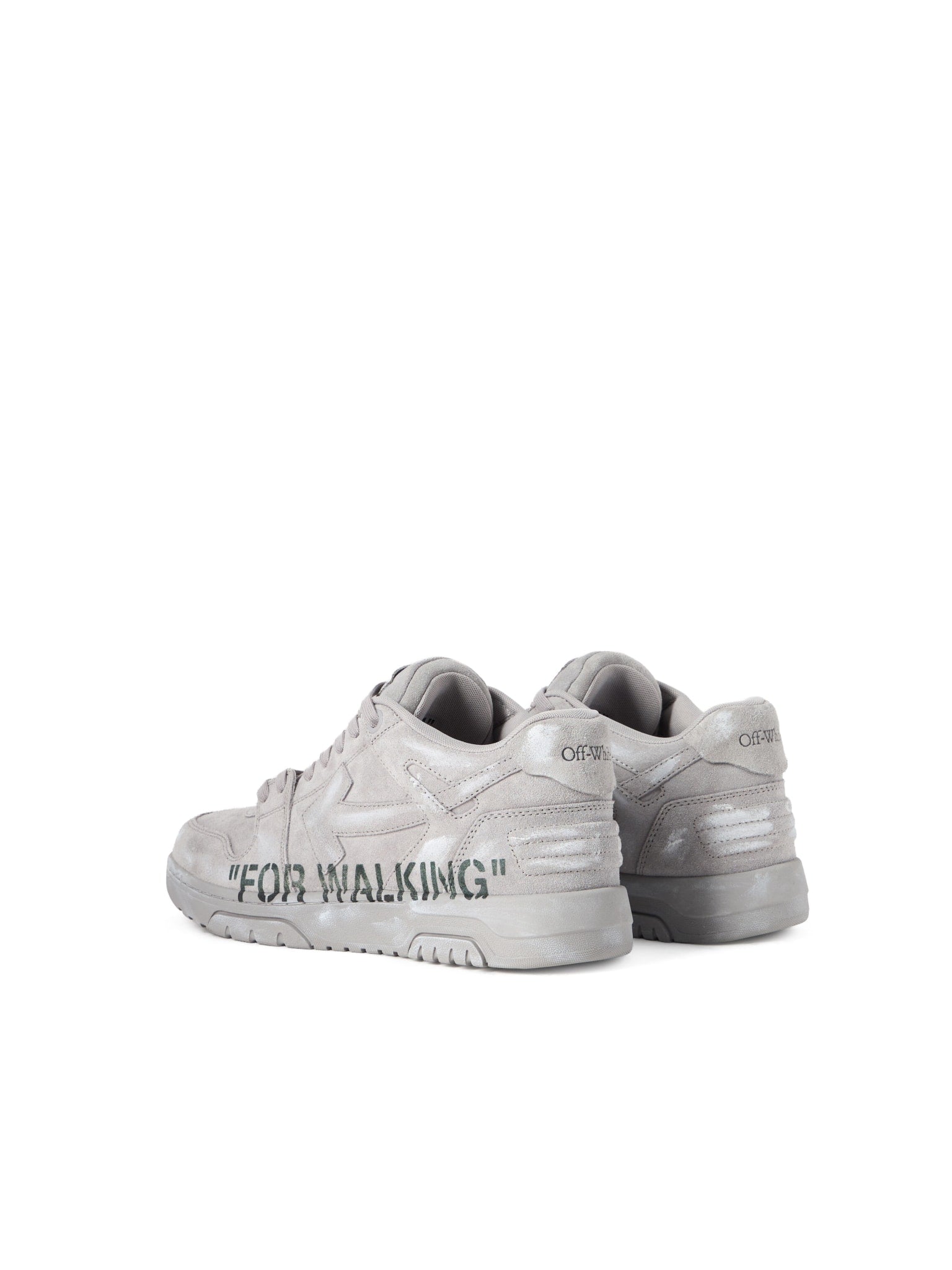 OFF WHITE OUT OF OFFICE FOR WALKING SUEDE SNEAKERS GREY