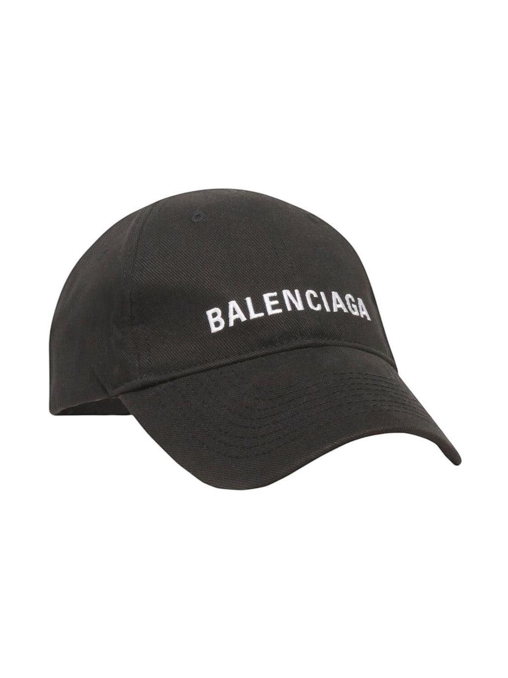 BALENCIAGA BLACK EMBROIDERED CAP
