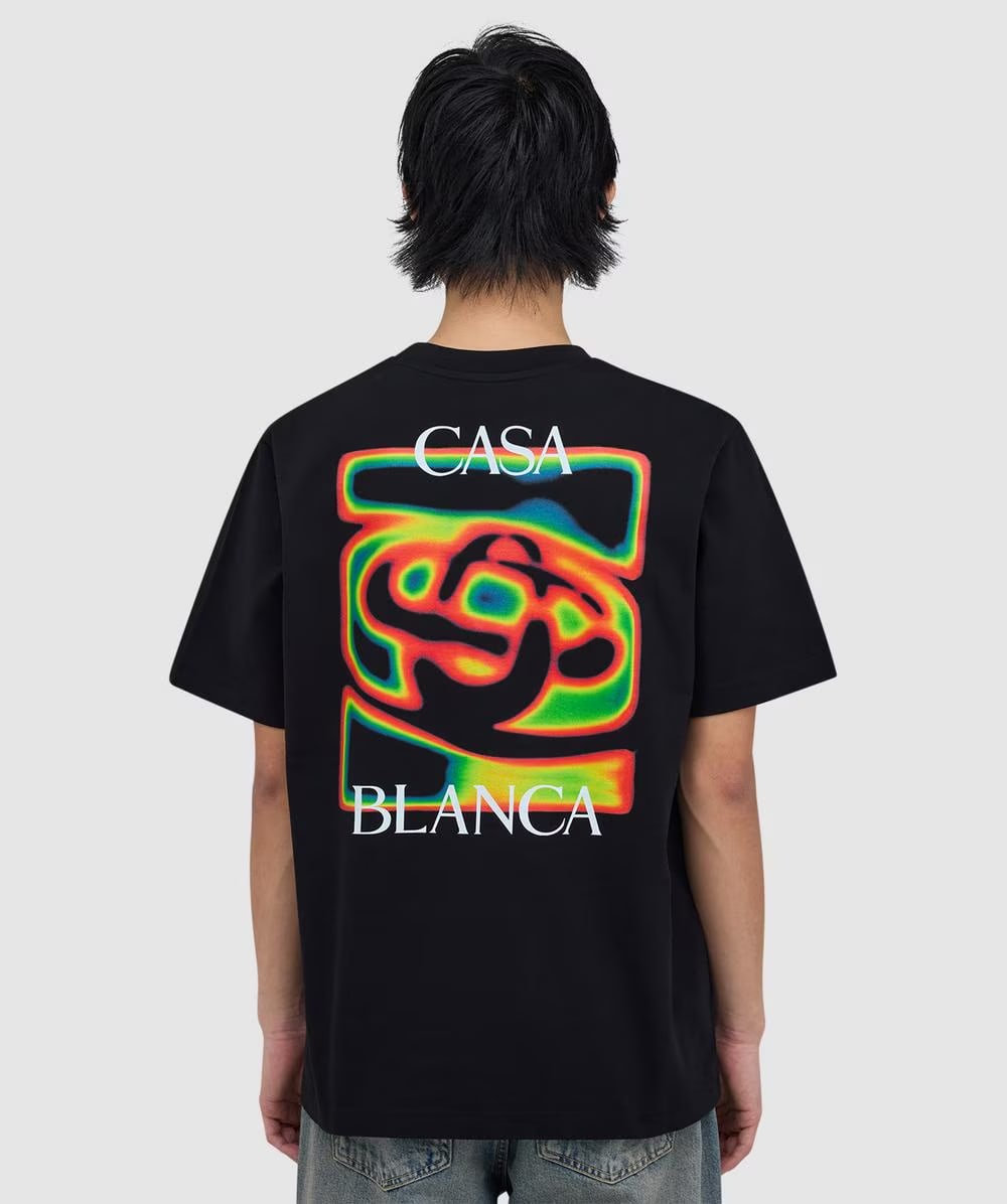 CASABLANCA HEAT MAP CLASSIC T-SHIRT BLACK