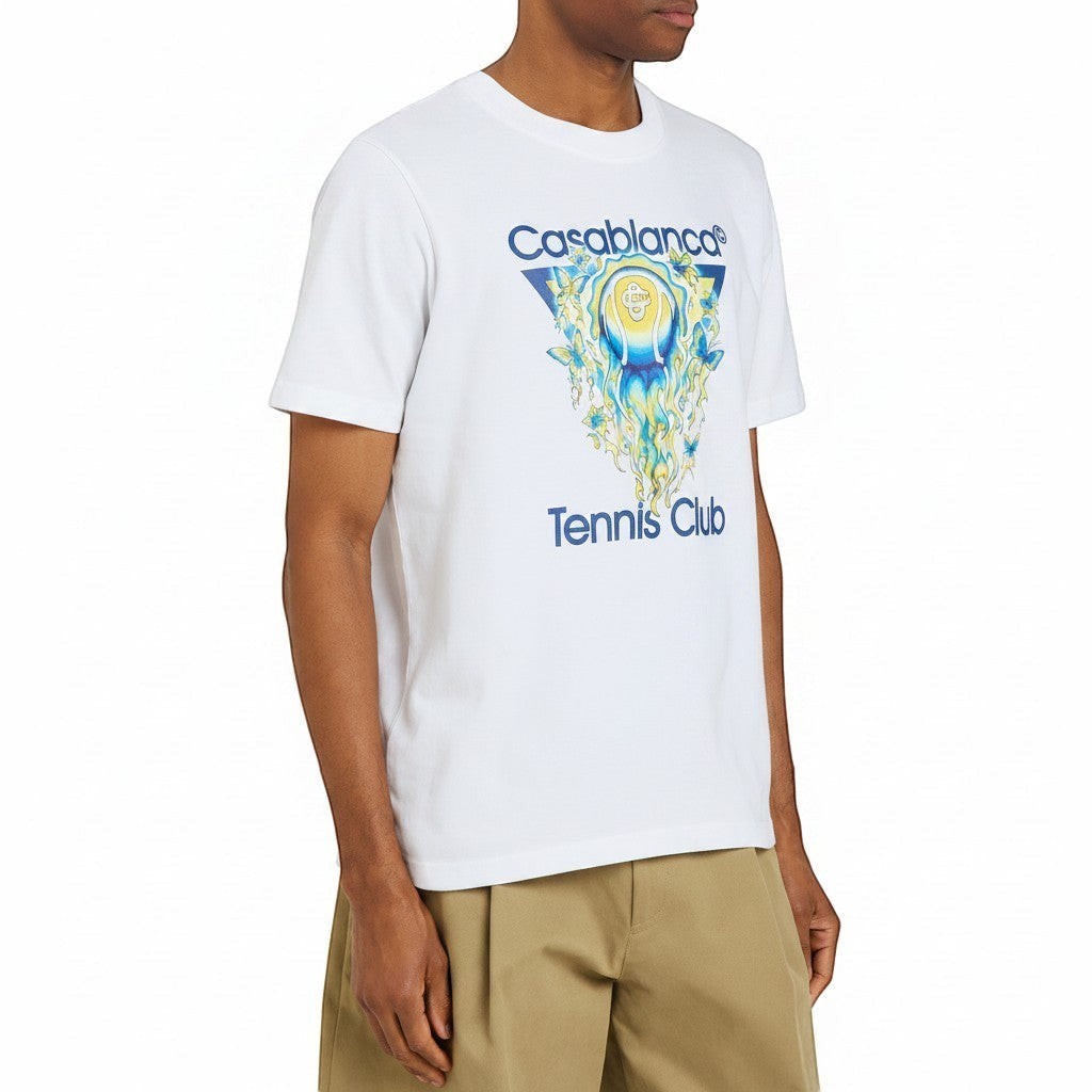CASABLANCA TENNIS CLUB ICON T-SHIRT WHITE