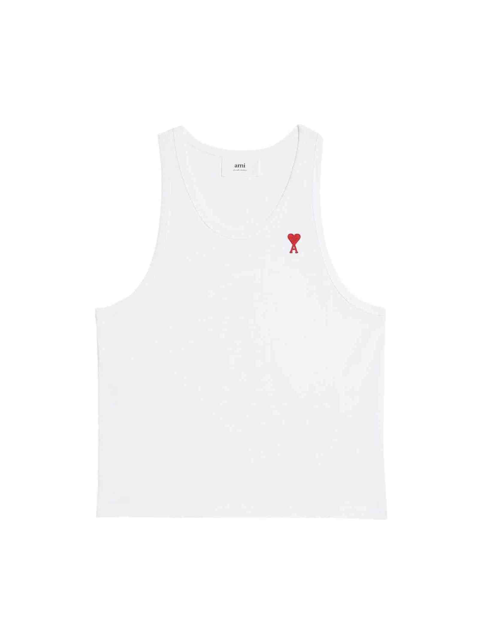 AMI PARIS RIBBED TANK TOP