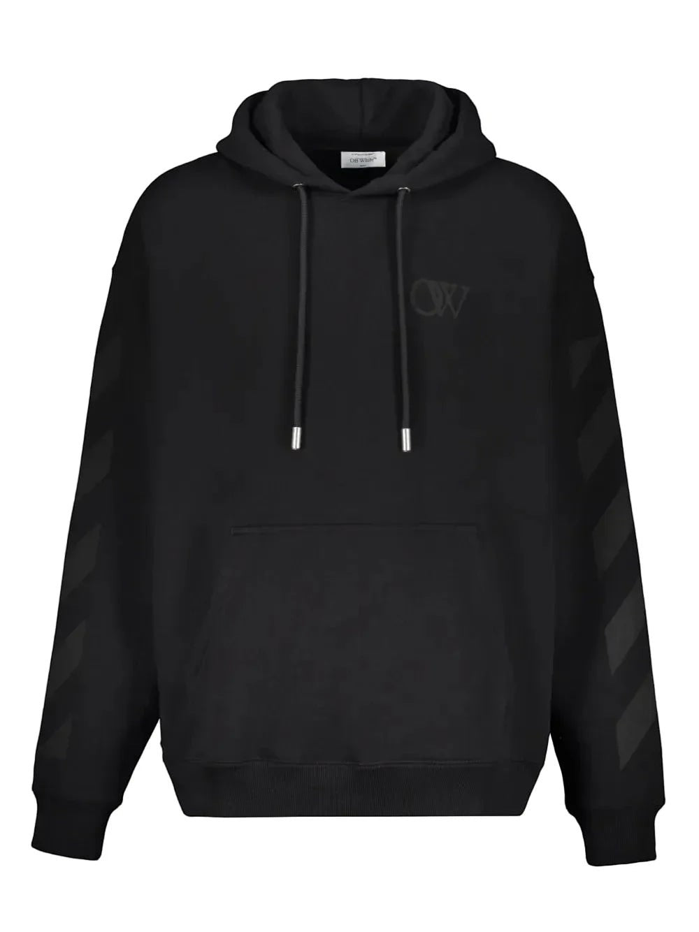 OFF WHITE OW DIAG SKATE HOODIE BLACK