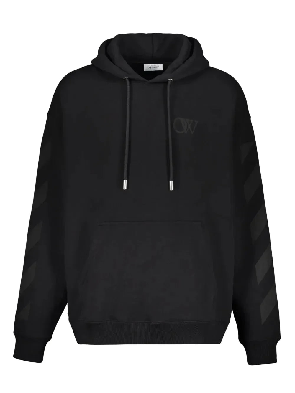 OFF WHITE OW DIAG SKATE HOODIE BLACK