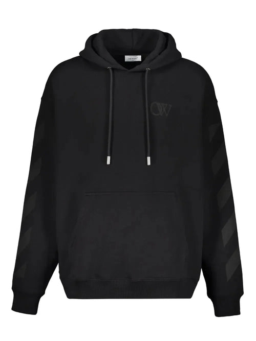 OFF WHITE OW DIAG SKATE HOODIE BLACK