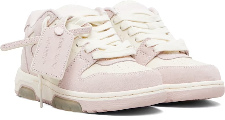 OFF WHITE OUT OF OFFICE SUEDE PINK
