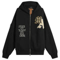 AMIRI LOGO-APPLIQUÉ ZIP HOODIE BLACK