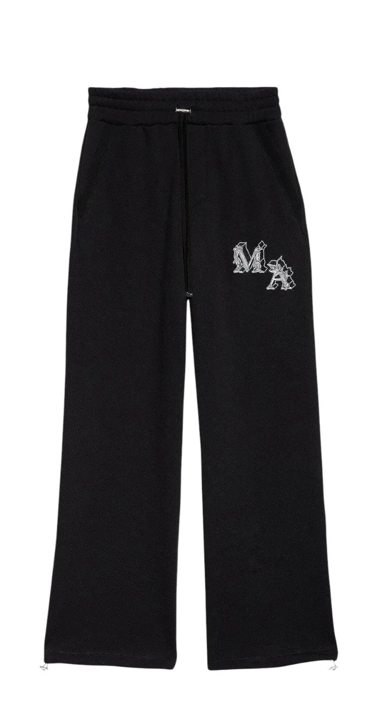 AMIRI BLACK & WHITE ANGEL LOGO SWEATPANTS