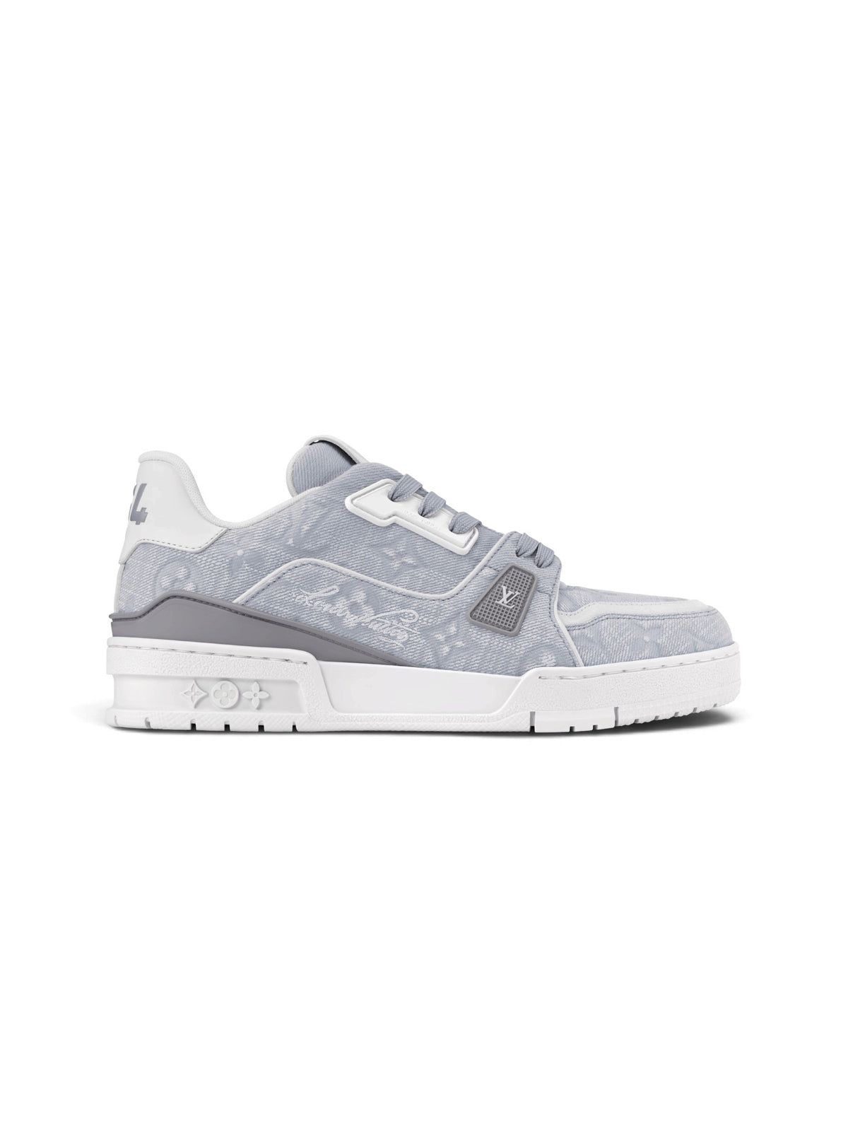 LOUIS VUITTON TRAINER MONOGRAM EMBOSSED GREY