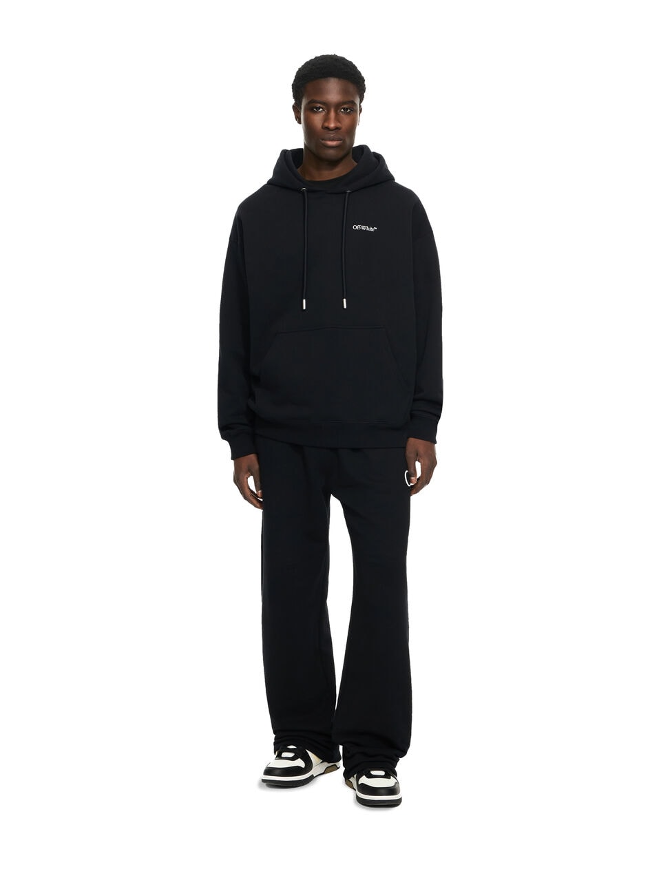 OFF WHITE CLOUD ARROW SKATE HOODIE BLACK WHITE