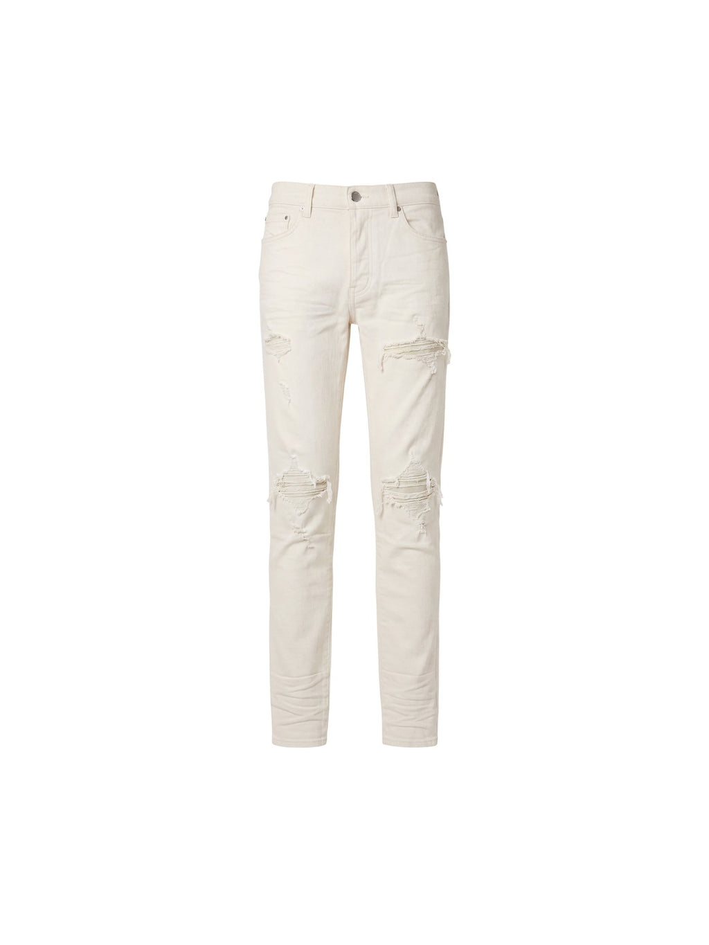 AMIRI STRAIGHT DISTRESSED NATURAL JEANS