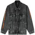 BALENCIAGA METAL BACK LOGO DENIM OVERSIZED JACKET
