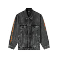 BALENCIAGA METAL BACK LOGO DENIM OVERSIZED JACKET