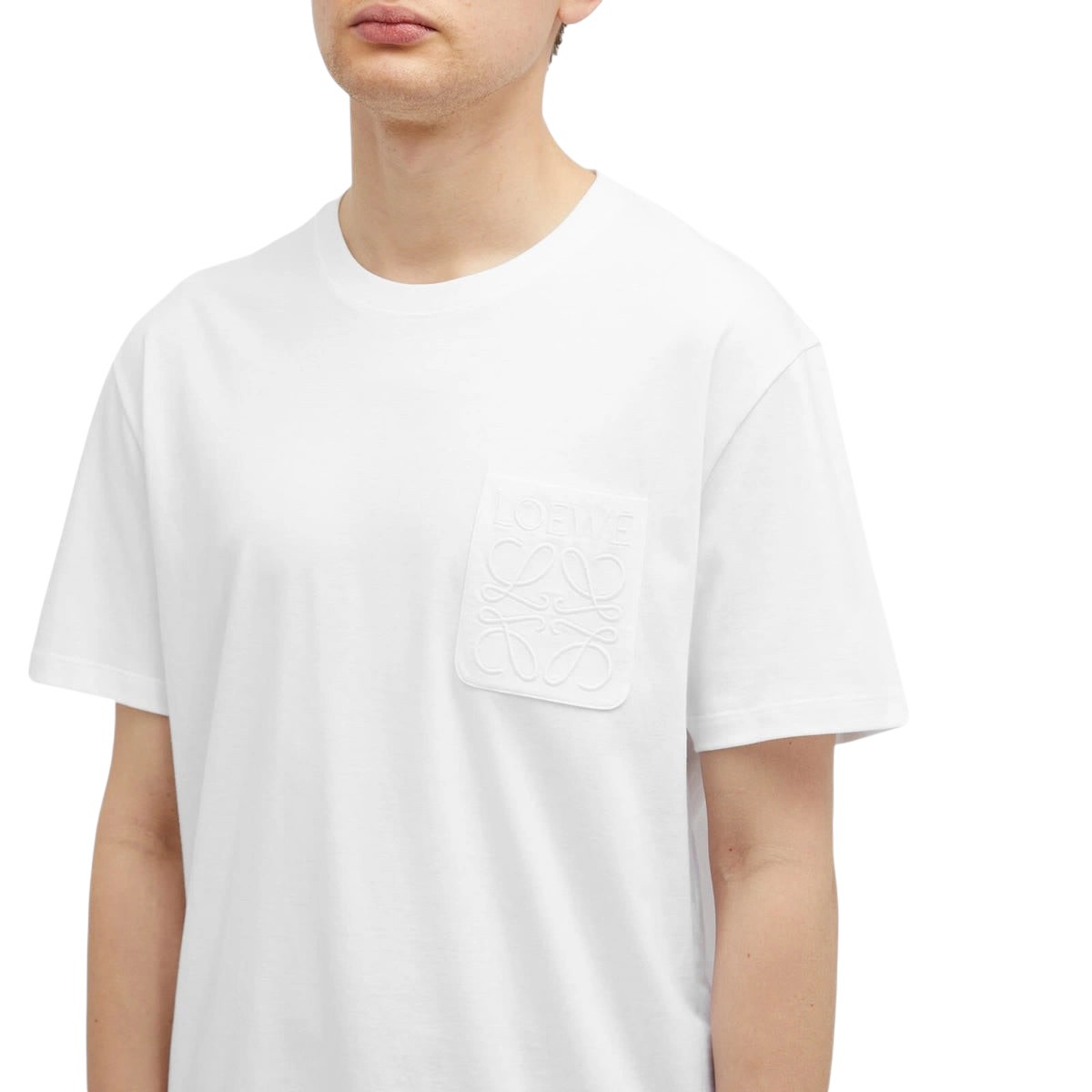 LOEWE ANAGRAM POCKET T SHIRT WHITE