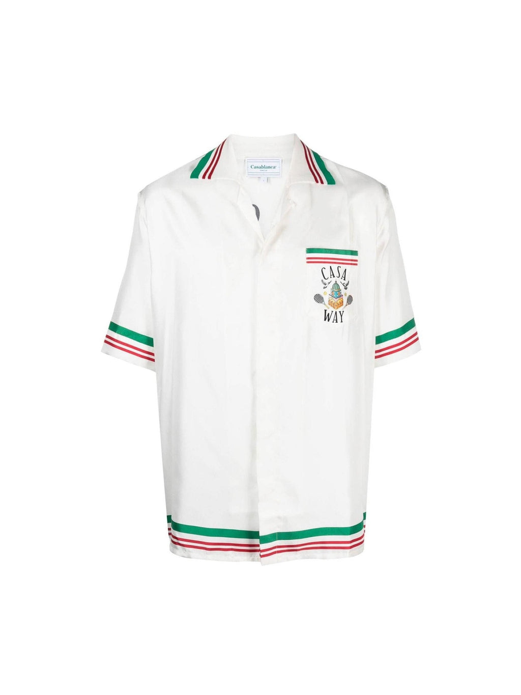 CASABLANCA WAY SILK TWILL SHIRT WHITE