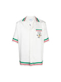 CASABLANCA WAY SILK TWILL SHIRT WHITE