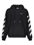 OFF WHITE PIXEL DIAGONAL SKATE HOODIE BLACK