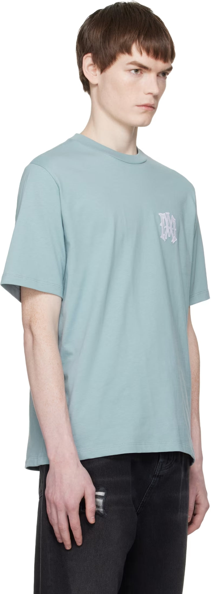 AMIRI MA CHATEAU LOGO T-SHIRT STEEL