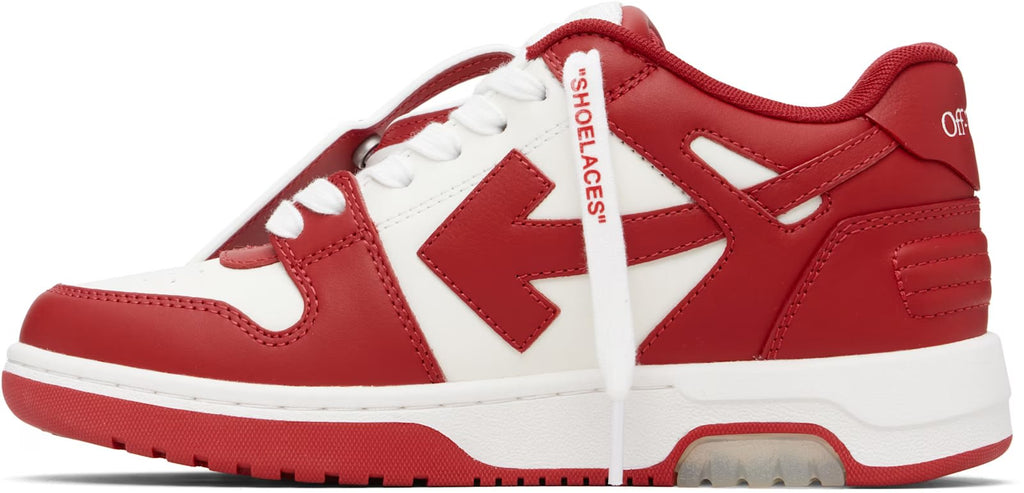 OFF WHITE OUT OF OFFICE RED & WHITE CALF LEATHER 