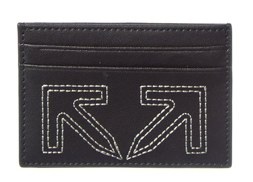 OFF WHITE ARROWS MOTIF CARD HOLDER BLACK