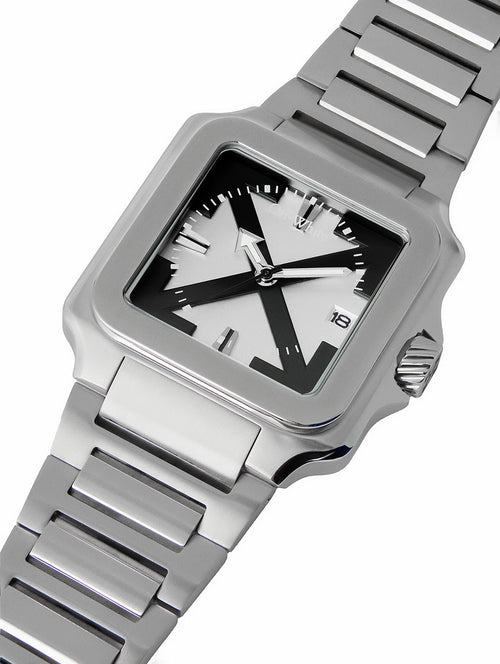 OFF WHITE "PROTO LAYER" WATCH STEEL SILVER