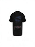 BALENCIAGA PARIS MOON DOUBLE FRONT T-SHIRT WASHED BLACK