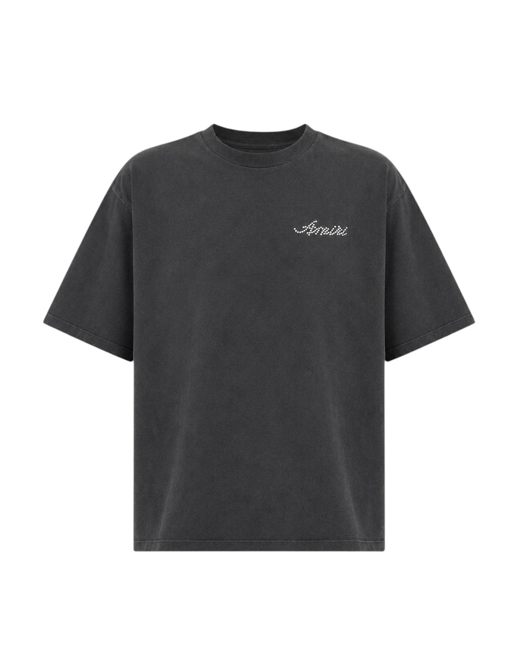 AMIRI STUD LOGO WASHED BLACK T-SHIRT