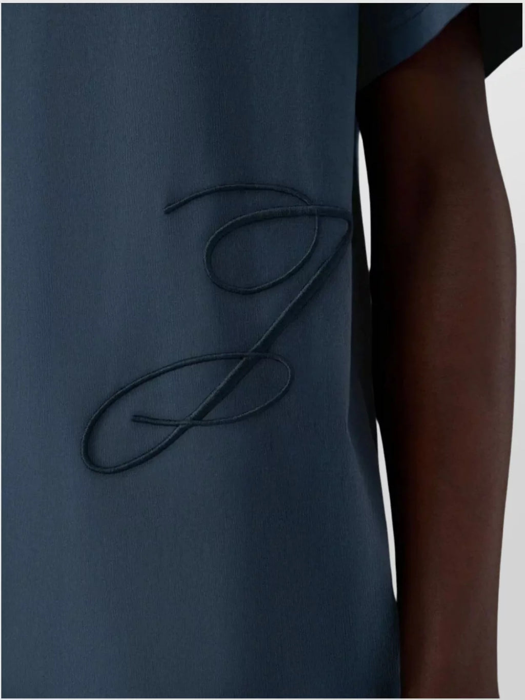 JACQUEMUS BIG J EMBROIDERED T-SHIRT DARK NAVY