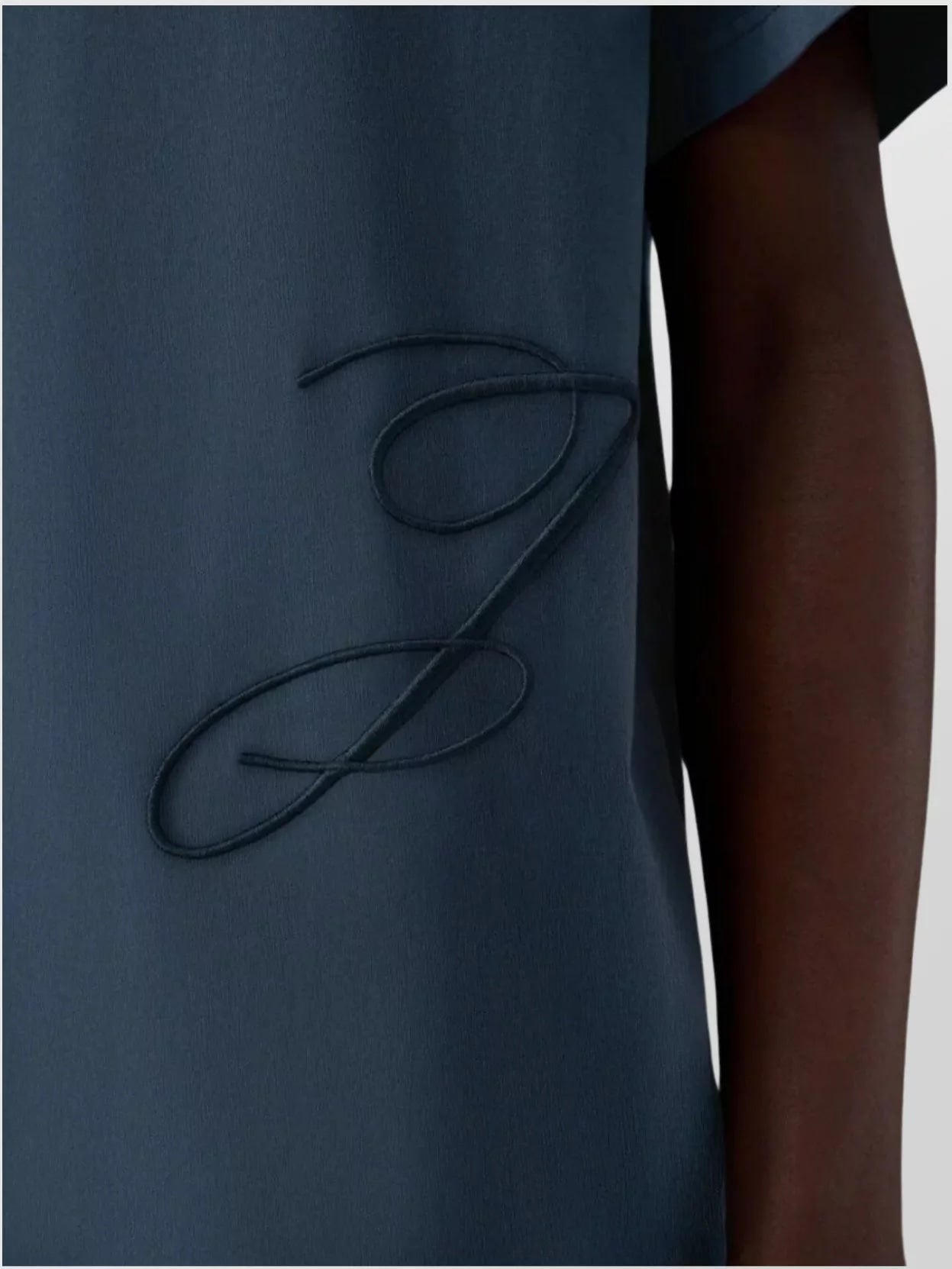 JACQUEMUS BIG J EMBROIDERED T-SHIRT DARK NAVY