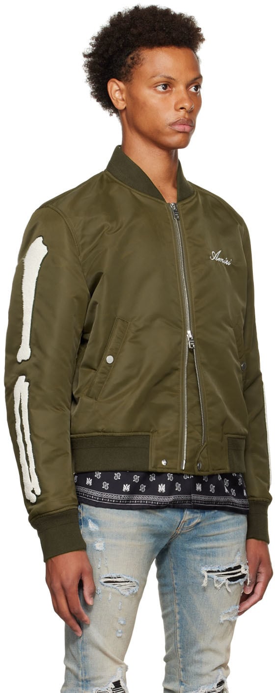 AMIRI BOMBER BONES JACKET OLIVE