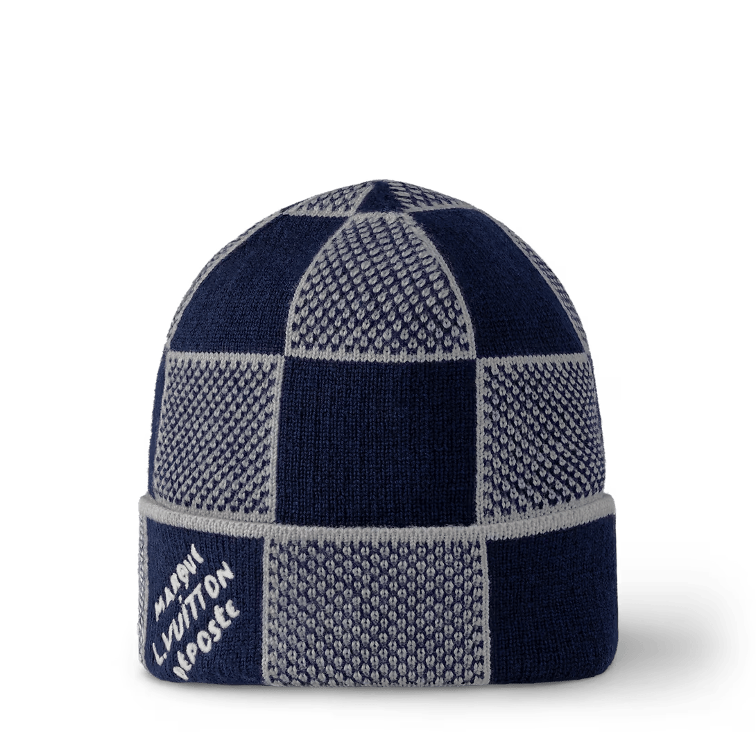 LOUIS VUITTON DAMIER HERITAGE BEANIE BLUE