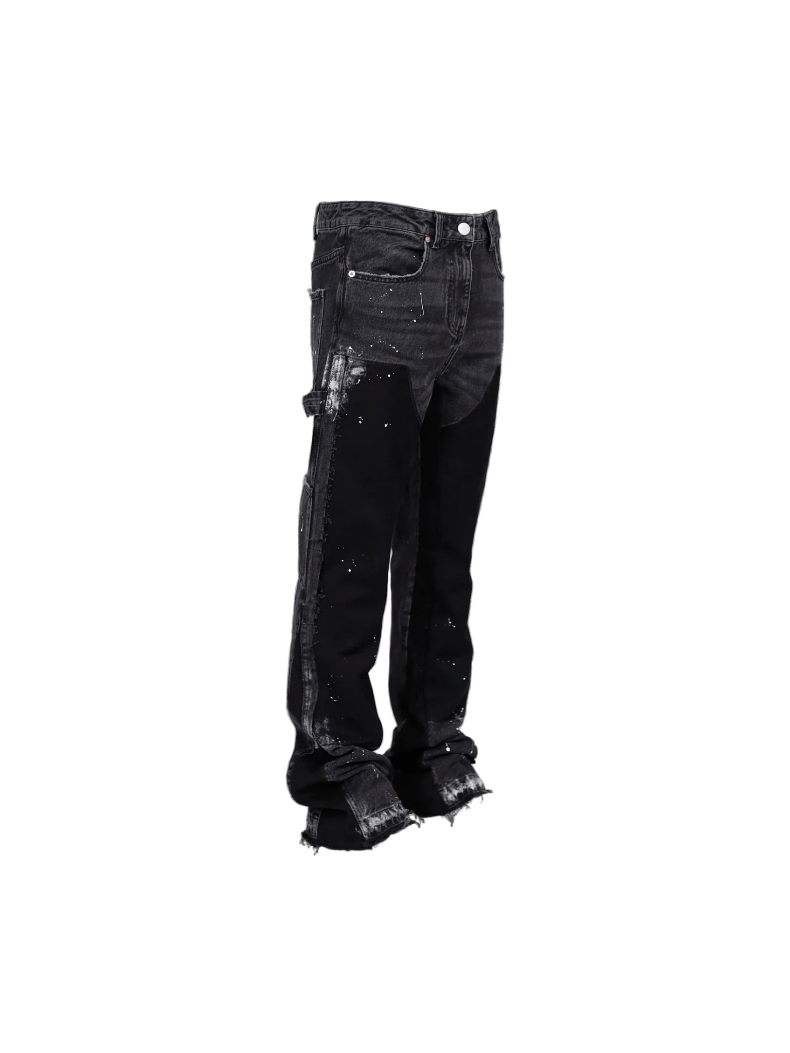 REPUTATION FLARE DENIM BLACK PANTS